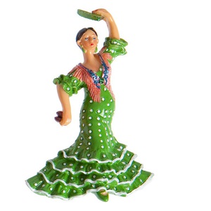 IMAN FLAMENCA VERDE TOPOS BLANC