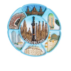 MAGNET PLAT BLAU CEL BARCELONA 8 CM