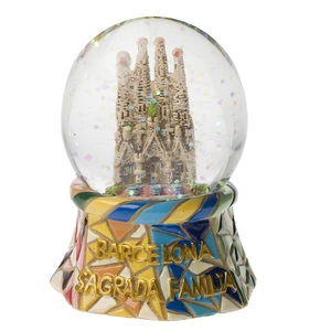 BOLA D'AIGUA SAGRADA FAMILIA BASE EXAGONAL 5CM DIAM