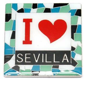 MAGNET I LOVE SEVILLA METAL.LIC TRENCADIS ASSORTIT COLORS