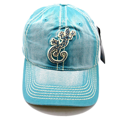 GORRA LAGARTO CON PEDRERIA BLUE