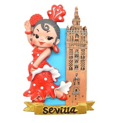 IMAN FLAMENCA GIRALDA SEVILLA 5X7.5CM