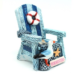 SILLA PLAYA ANTIQUE BLUE 6X8X5CM