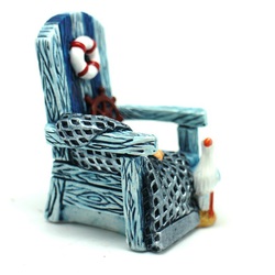 SILLA PLAYA ANTIQUE BLUE 4X6X4CM