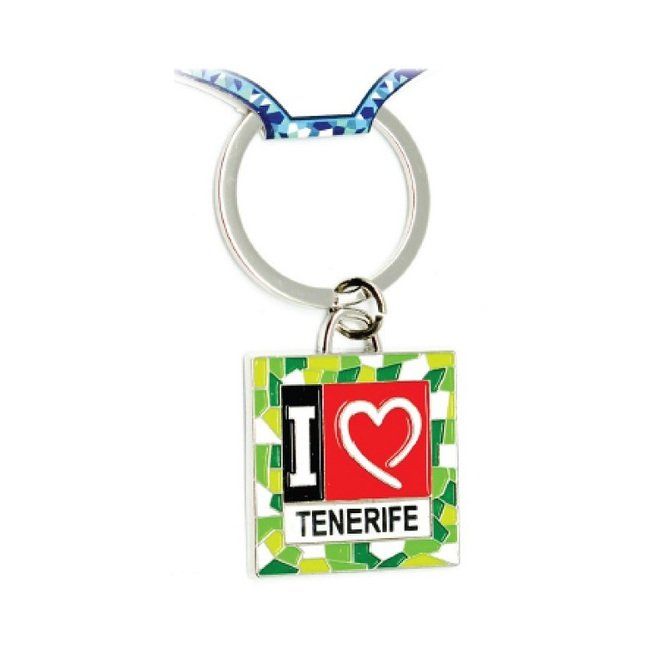 LLAVERO I LOVE TENERIFE MOSAICO SURTIDO COLORES