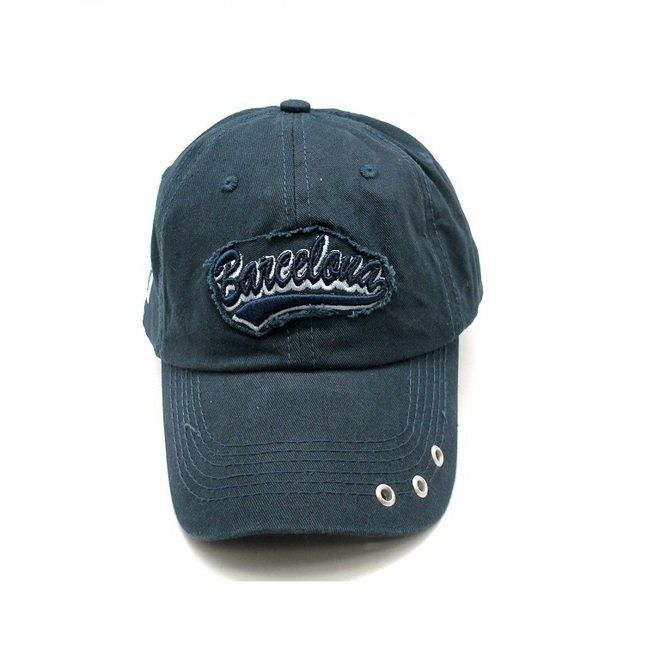 GORRA ALGODON BORDADO BARCELONA FRONTAL +11 BLUE