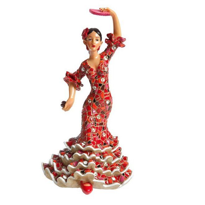 FLAMENCA MOSAICO 12 CM ROJA