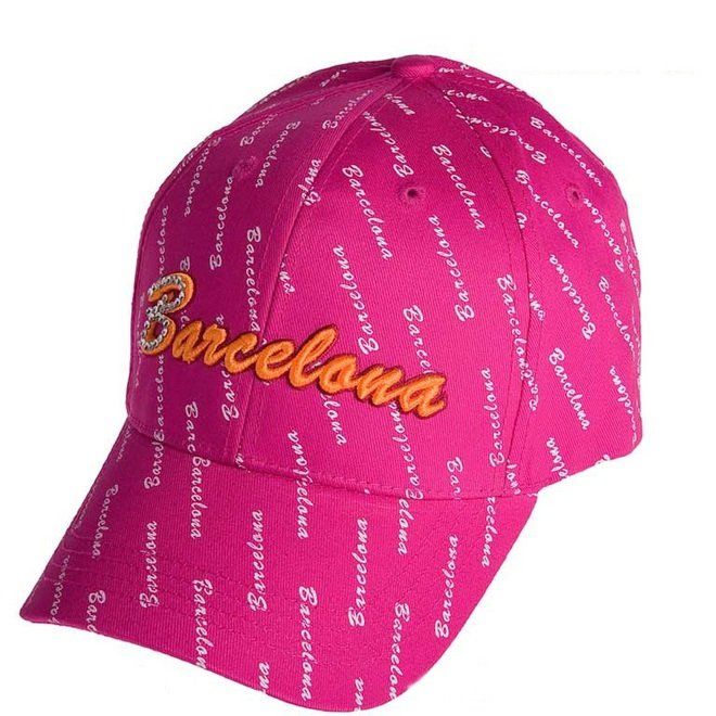 GORRA ALGODON FONDO BARCELONA ROSA OSCURO