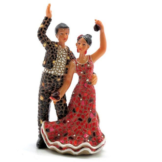 PAREJA MOSAICO 12CM ROJA