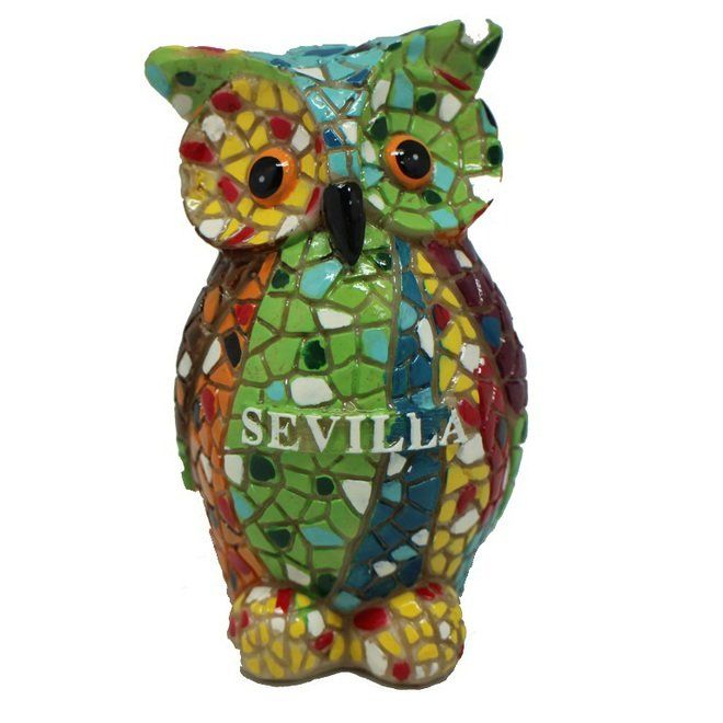 BUHO MOSAICO SEVILLA 9 CM