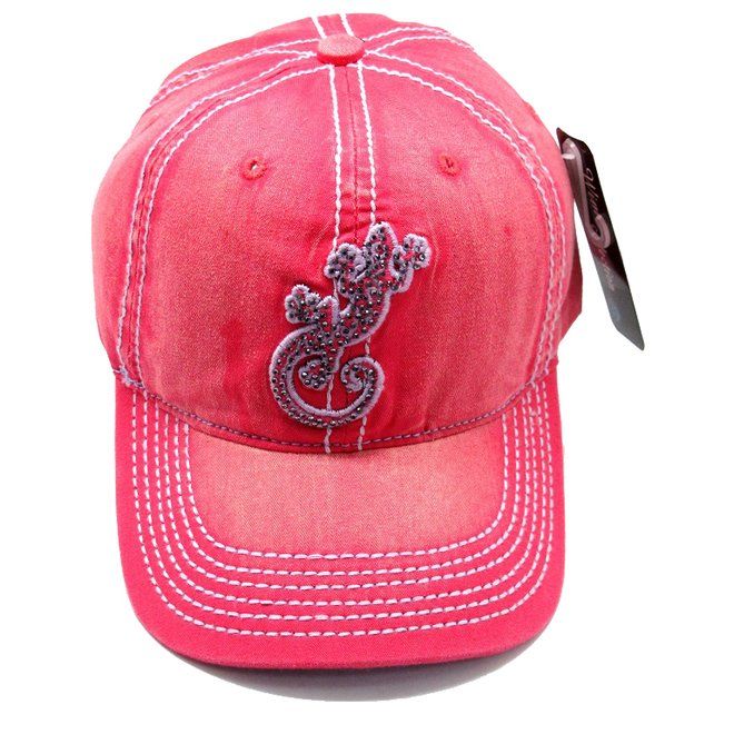 GORRA LAGARTO CON PEDRERIA PINK