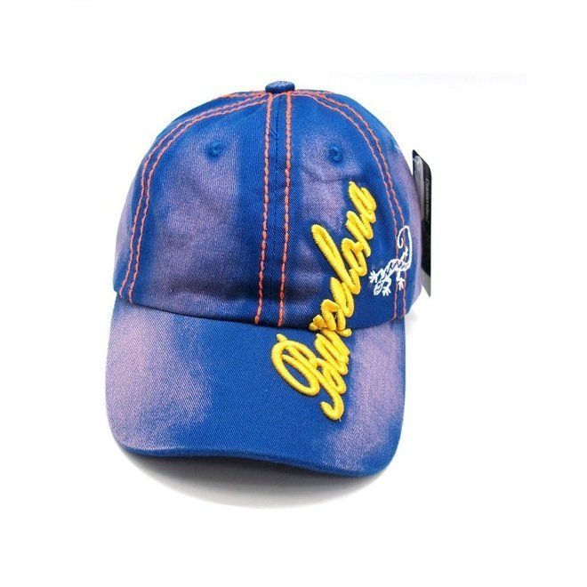 GORRA ALGODON BORDAD BARCELONA LAGARTO PEQUEÑO BLUE