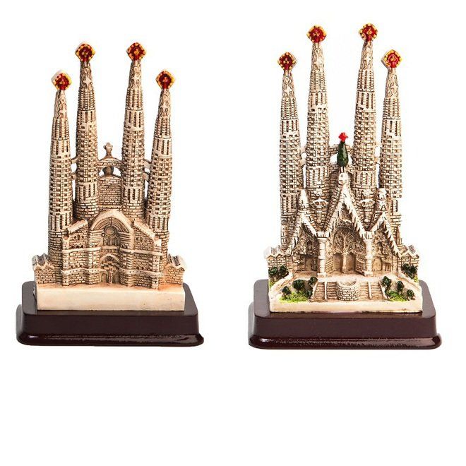 MAQUETA SAGRADA FAMILIA 4 TORRES MARRON 15CM