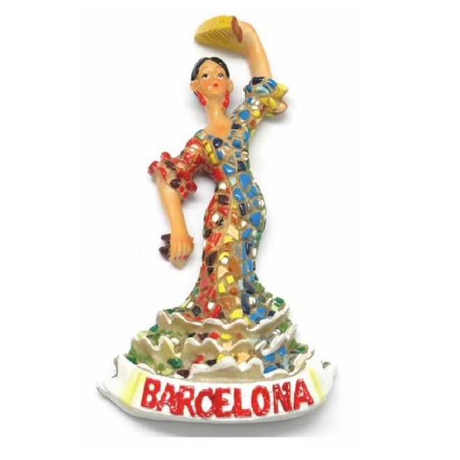 IMAN FLAMENCA MOSAICO BARCELONA 9X5CM